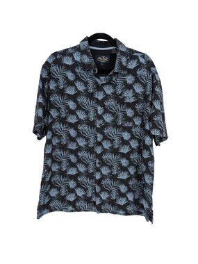Nat Nast Silk Blend Hawaiian Button Up Shirt Tropical Resort Coastal Y2K Large